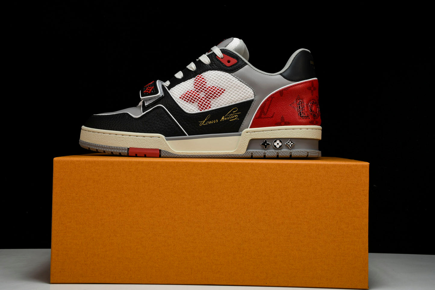 Louis Vuittоп Trainer Low Velcro Strap 'Red Black'