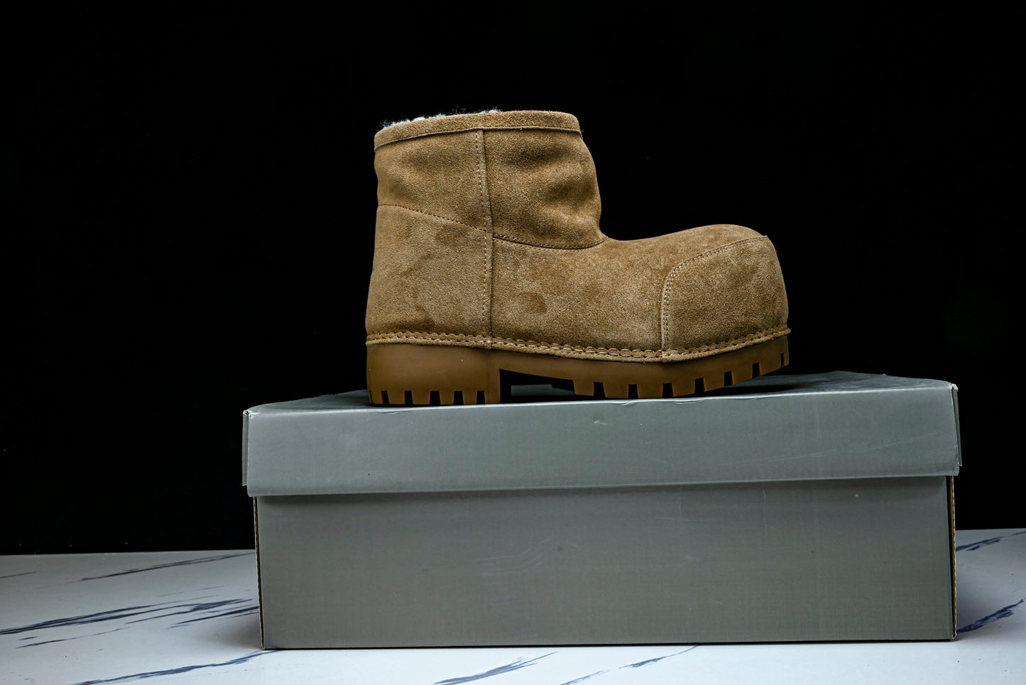 Вalenciaga Alaska Fur Low Boot 'Brown'